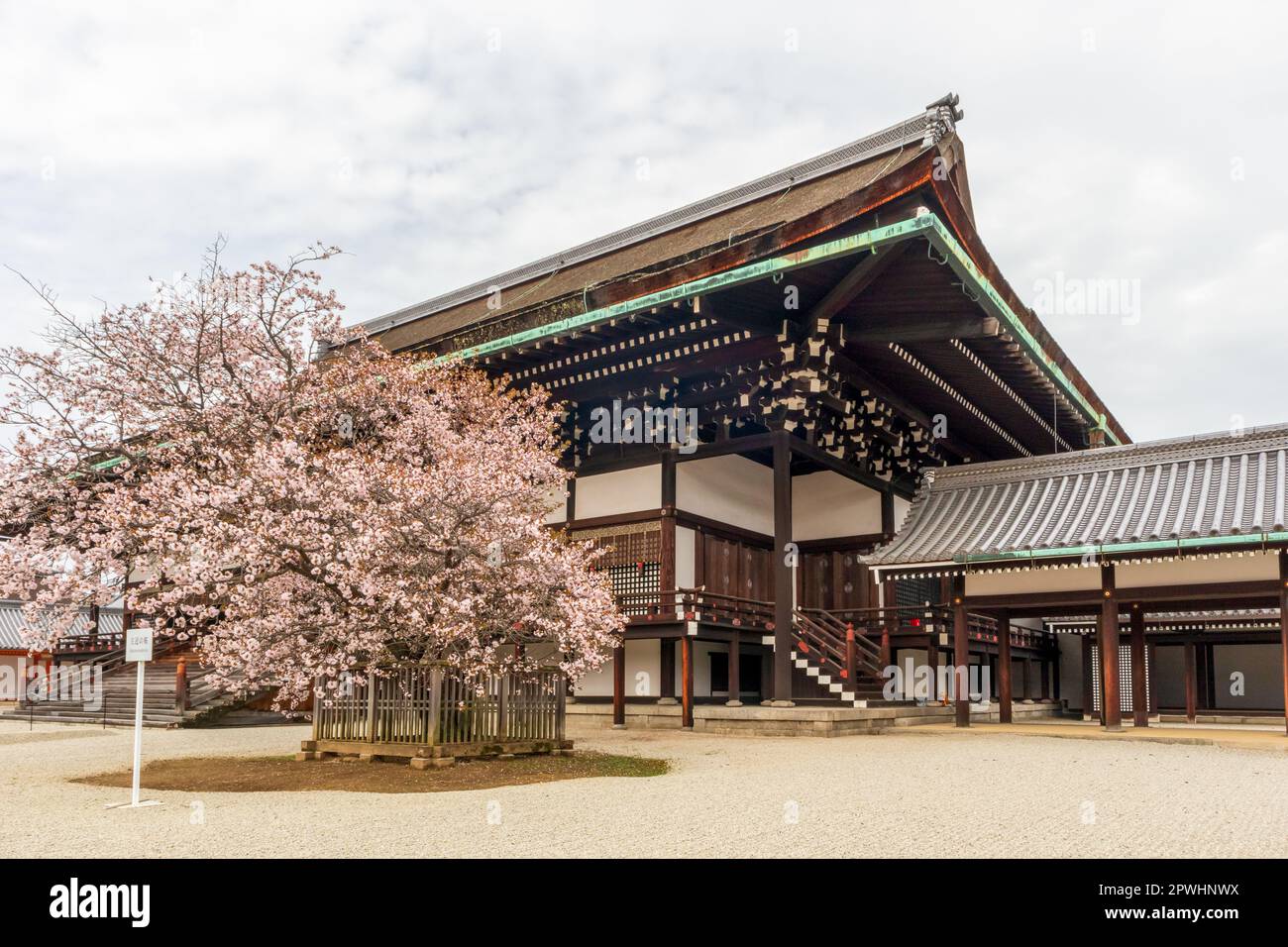 Kyoto, Japon - 25 mars 2023 : Palais impérial et parc. Jardin national Gyoen de Kyoto, Japon Banque D'Images