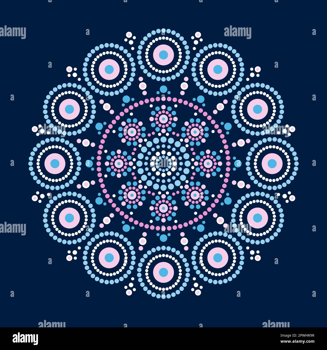 Mandala modèle ethnique.Motif de style boho rond aborigène.Illustration de la peinture par points. Illustration de Vecteur