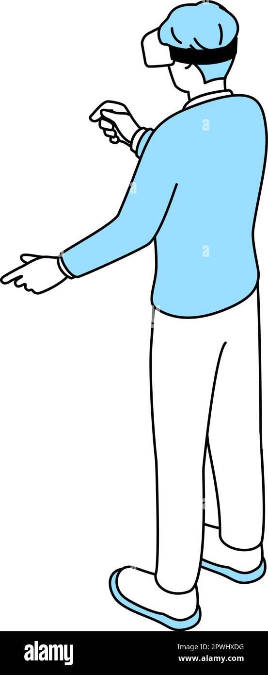 Image de DX, homme portant des lunettes VR, illustration Vector Illustration de Vecteur