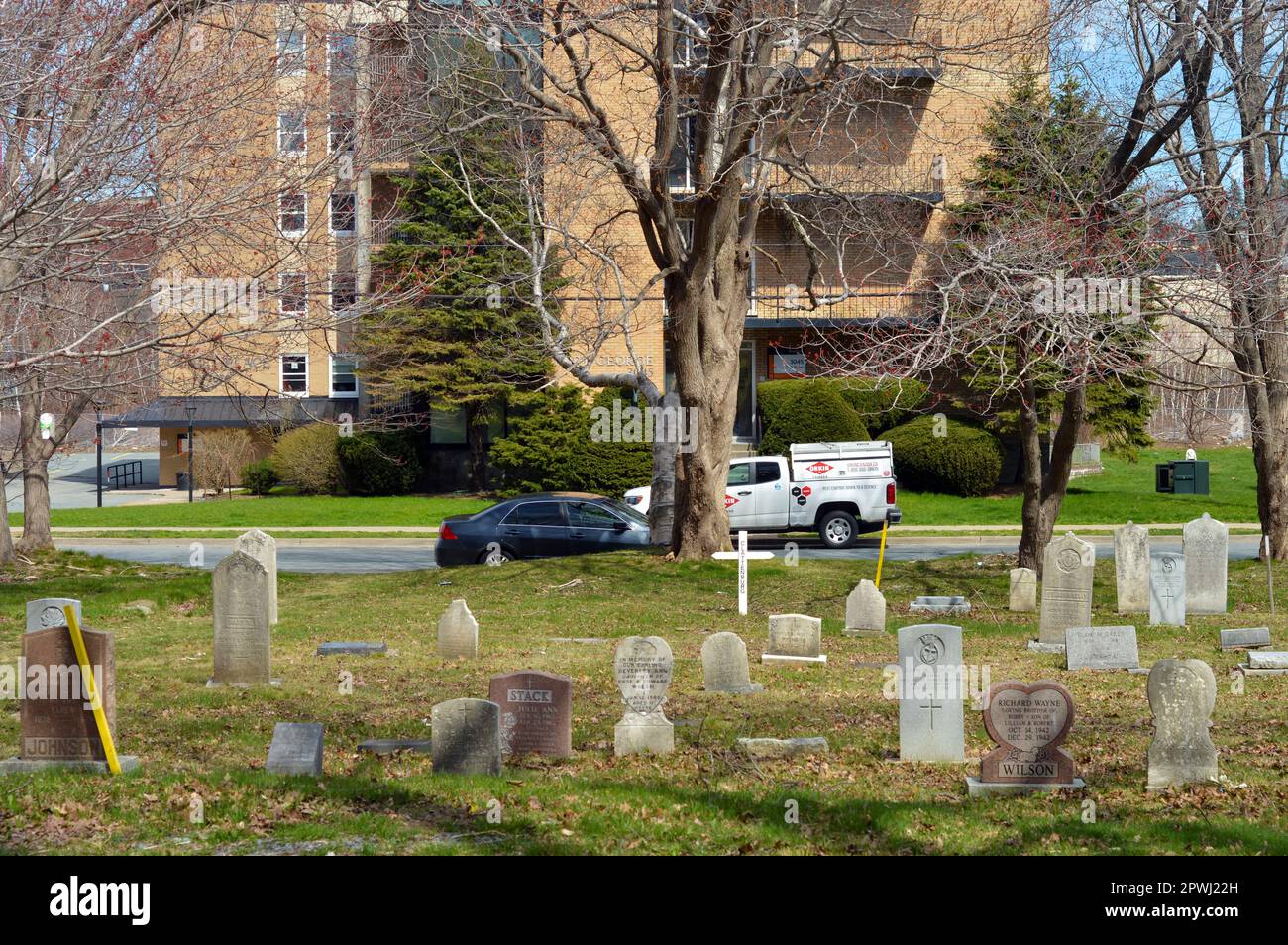 Cimetière du mont Olivet, cimetière catholique romain de l'extrémité ouest de Halifax, Nouvelle-Écosse, Halifax Banque D'Images