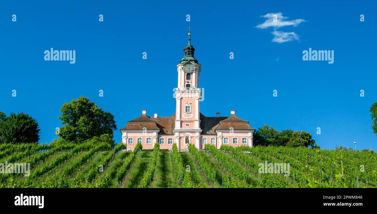 Monastère cistercien Birnau au lac de Constance pèlerinage baroque église panorama religieux en Allemagne Banque D'Images