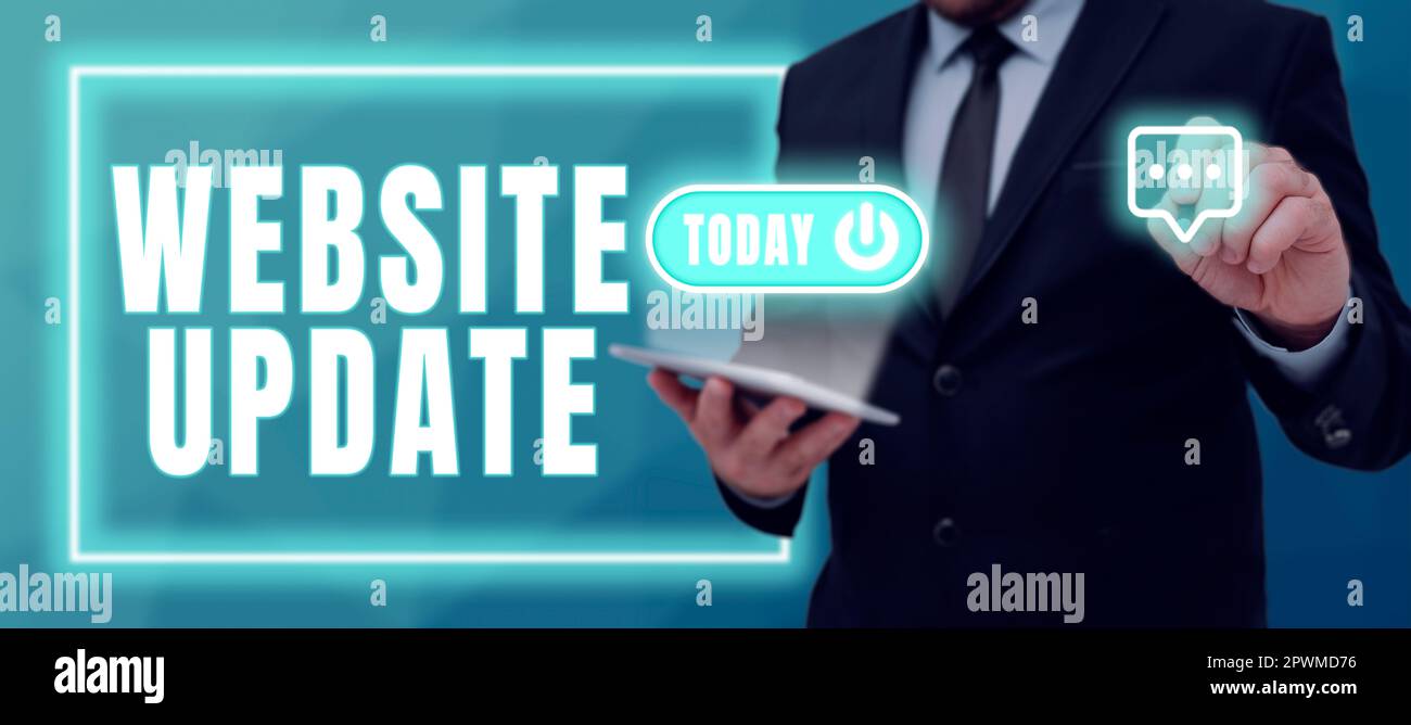 Texte d'écriture mise à jour du site Web, approche d'affaires garder la