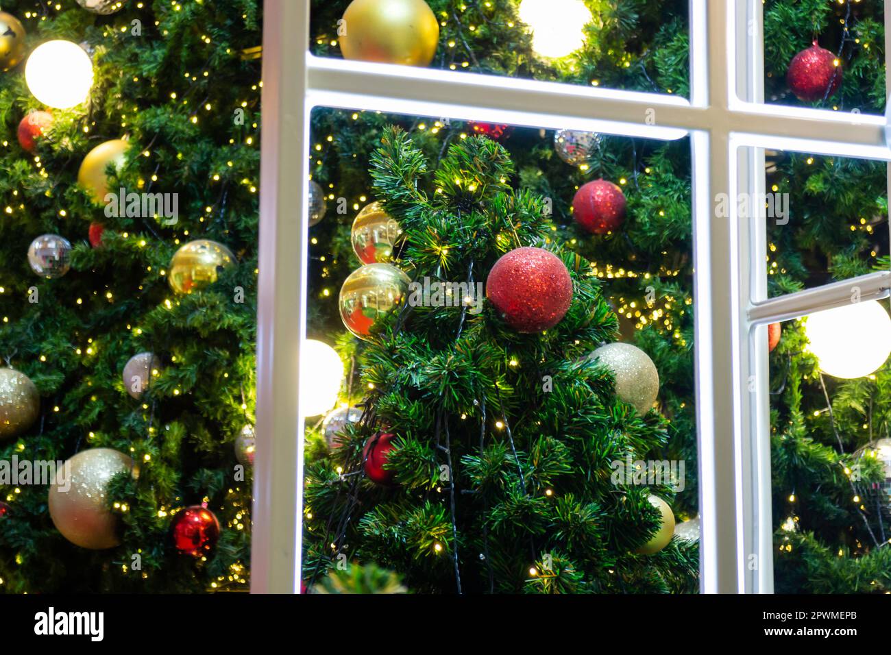 Décorations de Noël et du nouvel an en saison de salutation, photo de stock Banque D'Images