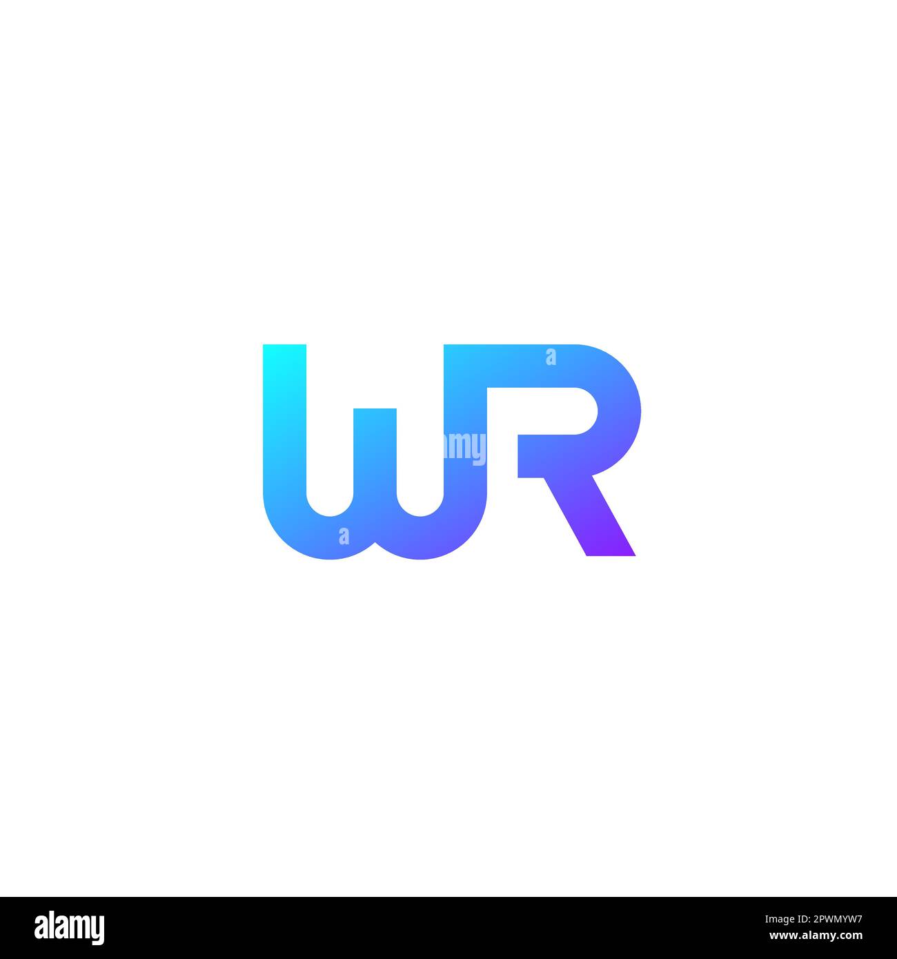 WR lettres logo, motif vectoriel Illustration de Vecteur