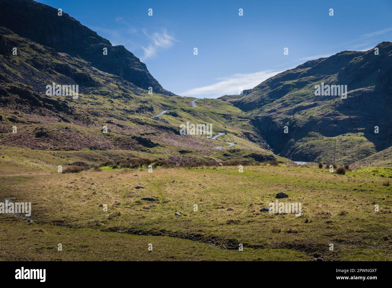 Col HardKnott, Eskdale, district de English Lake. Banque D'Images