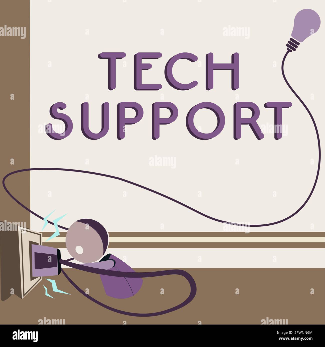 Rédaction affichant le texte support technique, vitrine d'affaires aider les personnes ayant des problèmes techniques Banque D'Images