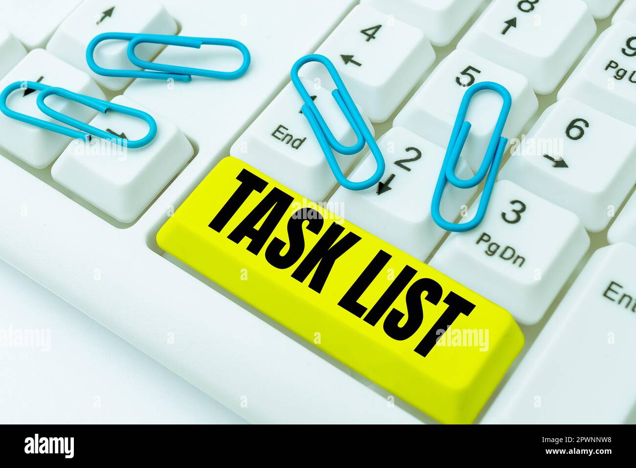 Affichage conceptuel liste des tâches, Word pour le groupe de rappels de planification des activités à effectuer Banque D'Images