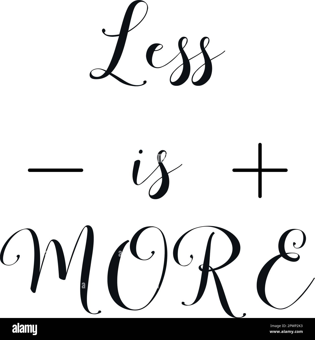 ''moins est plus'' illustrations vectorielles. Memphis et Bauhaus style, design minimaliste pour le Web, bannières de vente, affiches, t-shirts, mugs. Illustration de Vecteur