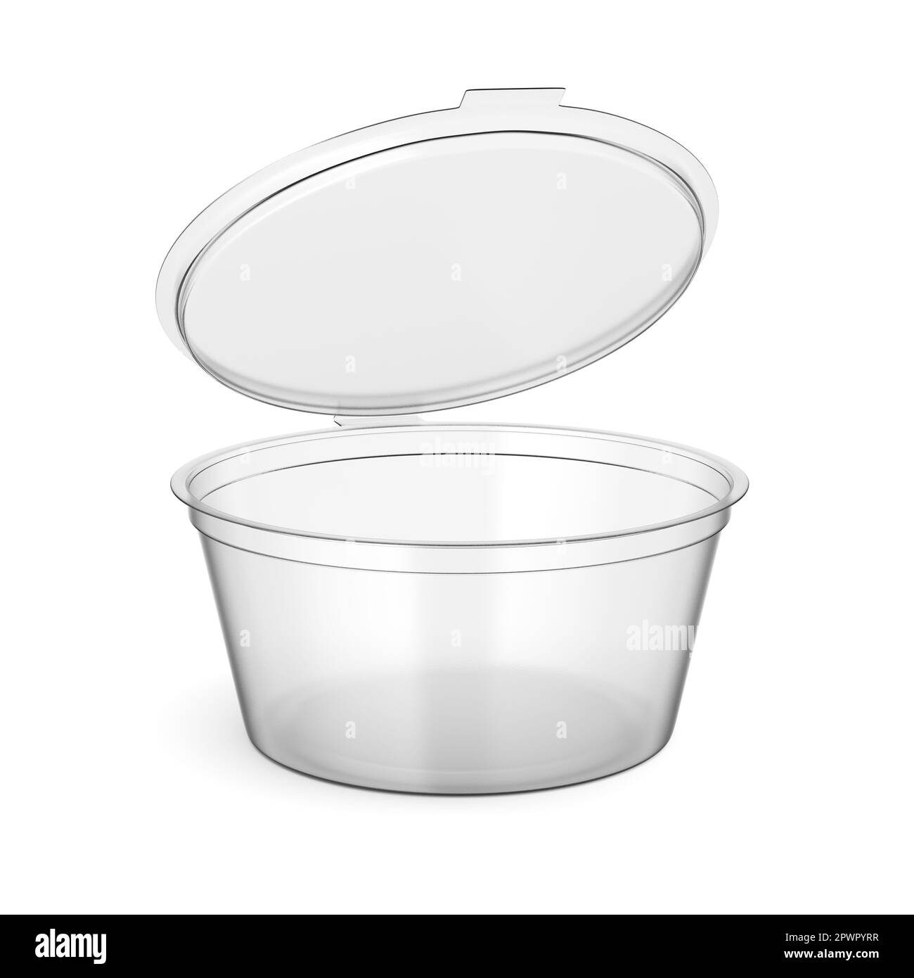 Ouvrez le récipient de trempage des aliments rapides vide pour l'isoler du blanc. 3D illustration du rendu. Banque D'Images Ouvrez le récipient de trempage des aliments rapides vide pour l'isoler du blanc. 3D illustration du rendu. Banque D'Images