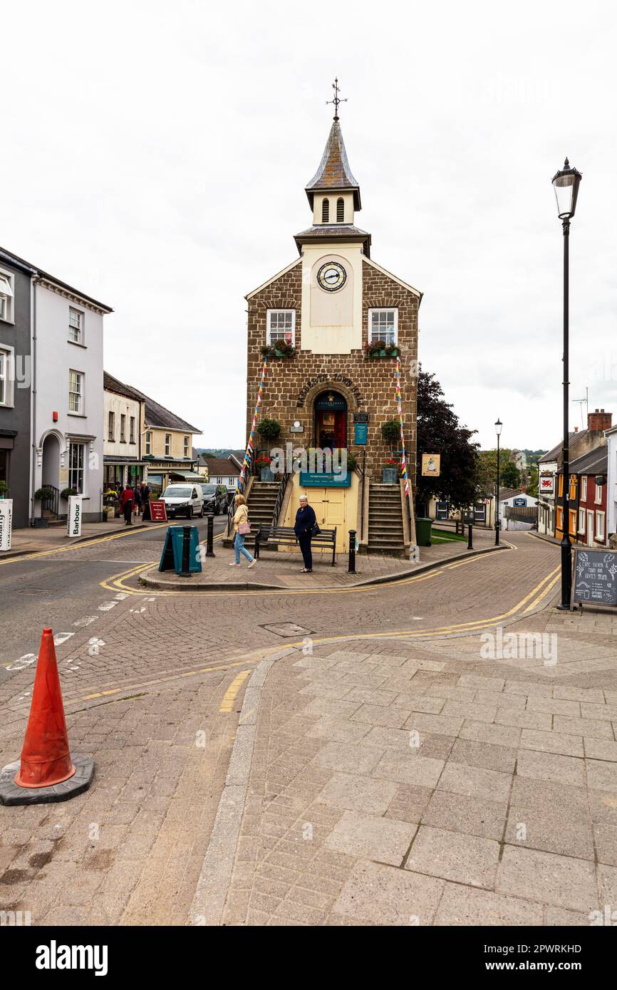 Narberth, Pembrokeshire, pays de Galles, Royaume-Uni, ville de Narberth, Villes, ville, Hôtel de ville de Narberth, rue, route, Hôtel de ville, centre, boutiques, shopping, gallois, Banque D'Images