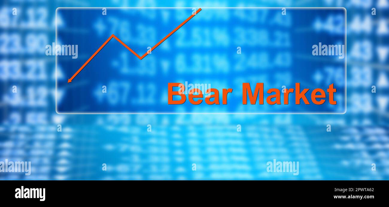 graphique du marché baissier Banque D'Images