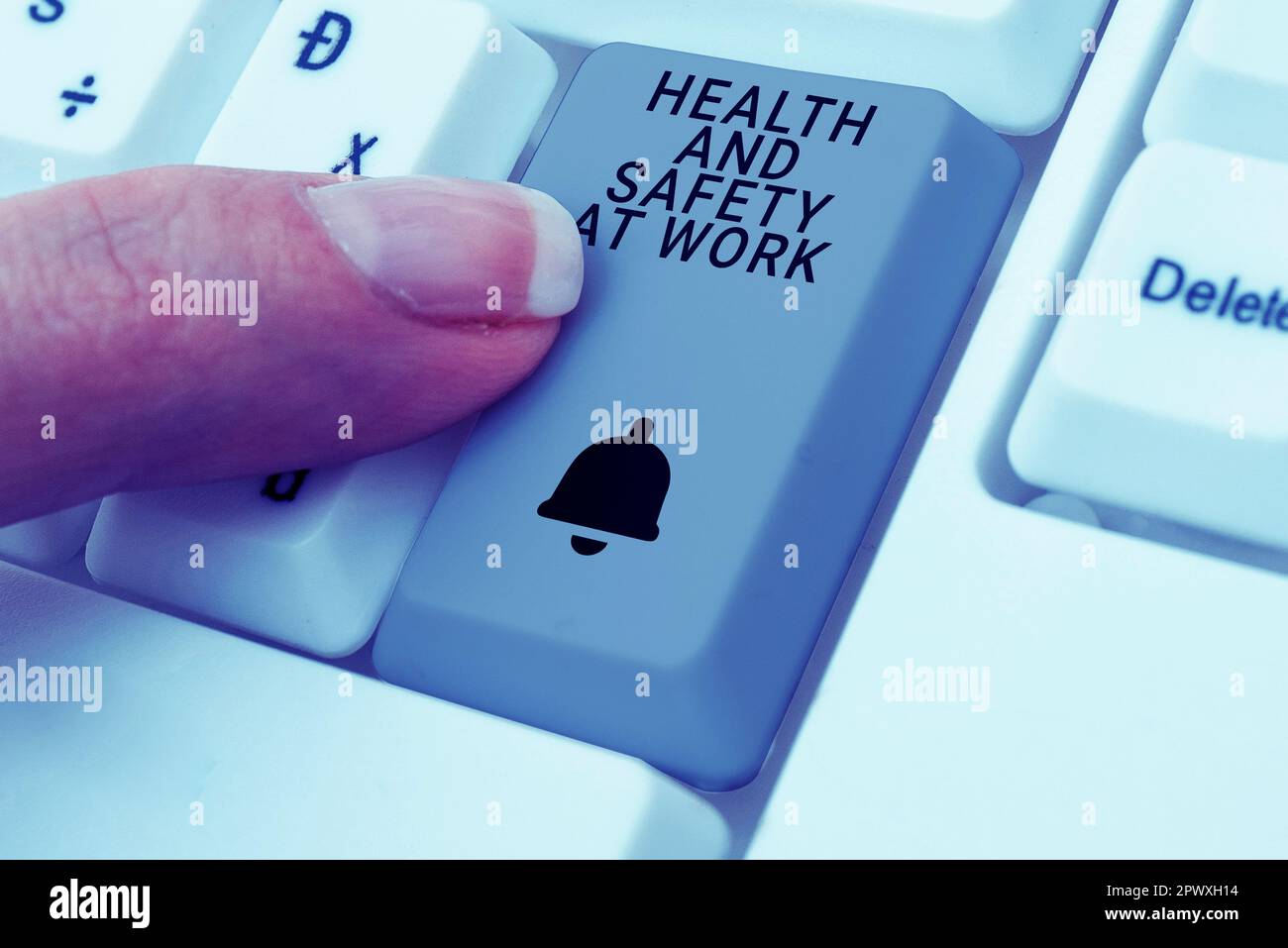 Légende conceptuelle Santé et sécurité au travail, idée d'affaires procédures sécurisées prévention des accidents éviter les dangers Banque D'Images