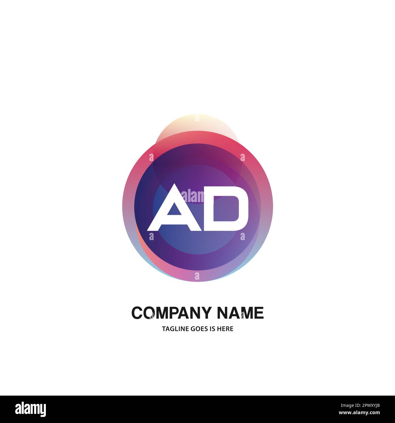 Lettre initiale avec modèle de logo Royal Luxury Illustration de Vecteur