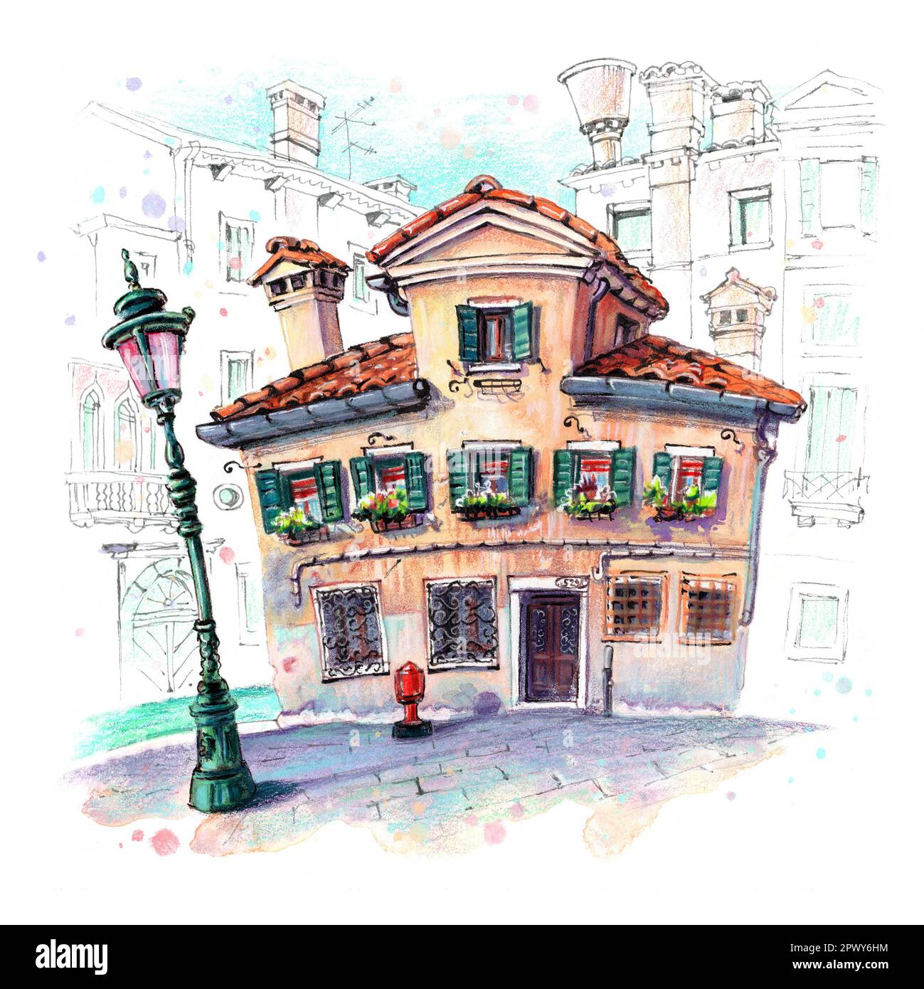 Cadre Photo Artisanal Venise - Petit Cadre Papier Fait Main, Souvenir Italie Neuf