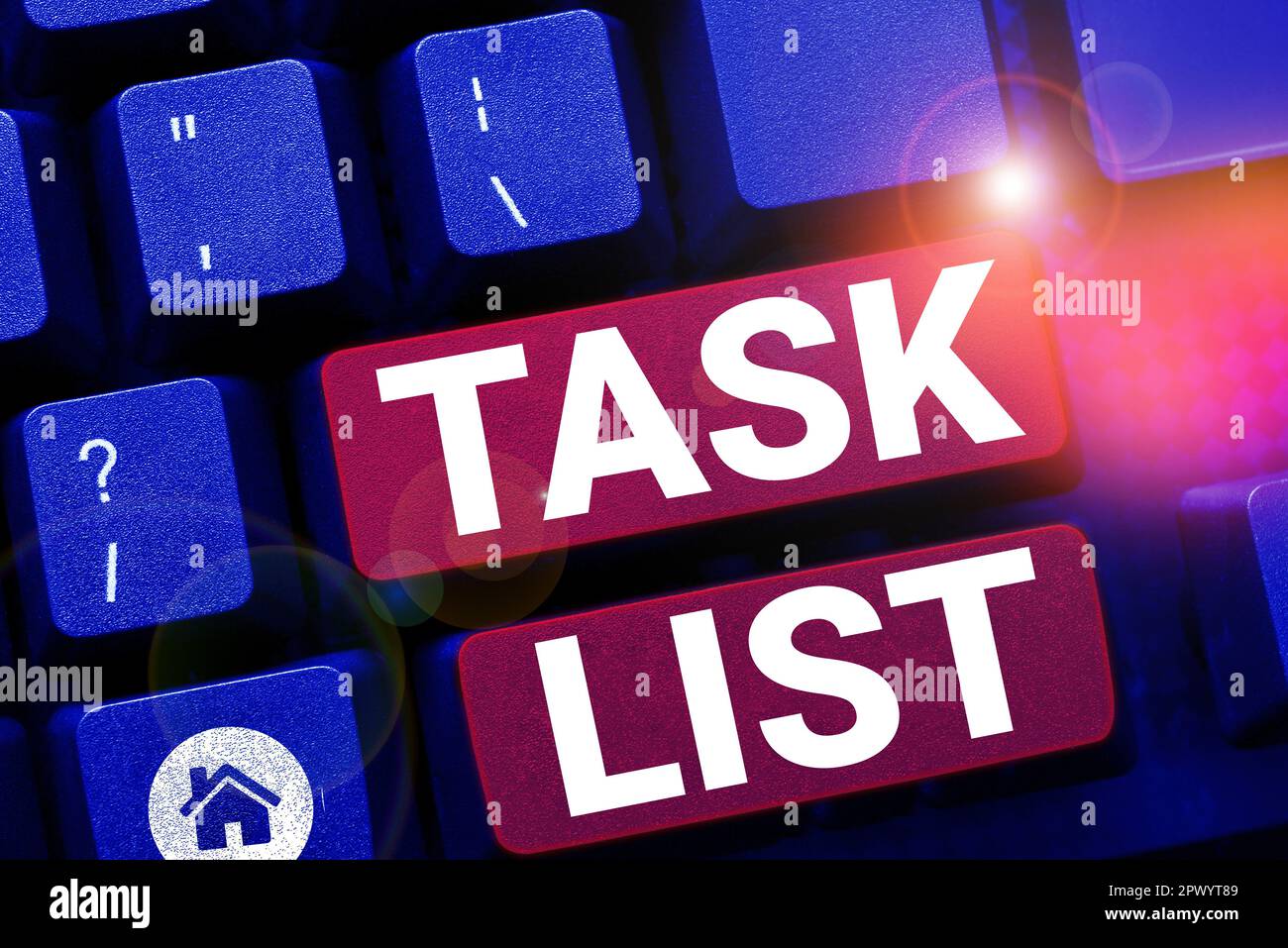 Affiche textuelle montrant la liste des tâches, le groupe de rappel de planification de la vitrine commerciale des activités à effectuer Banque D'Images