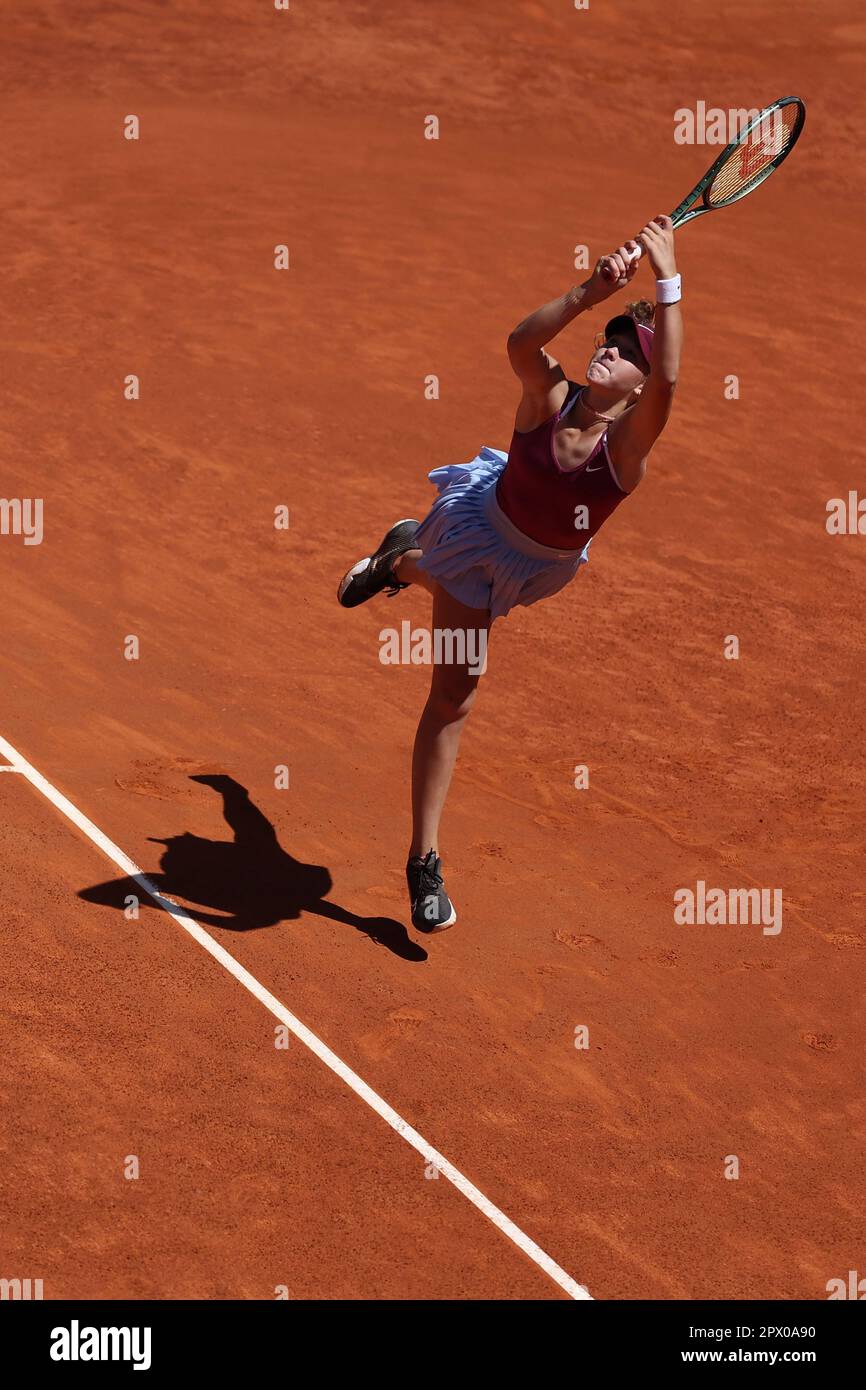 Mirra Andreeva (Rus) Lors De L'Open De Mutua Madrid 2023, Tournoi De ...