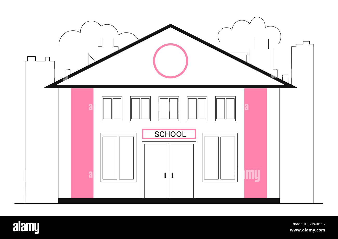 Concept de construction d'écoles Illustration de Vecteur