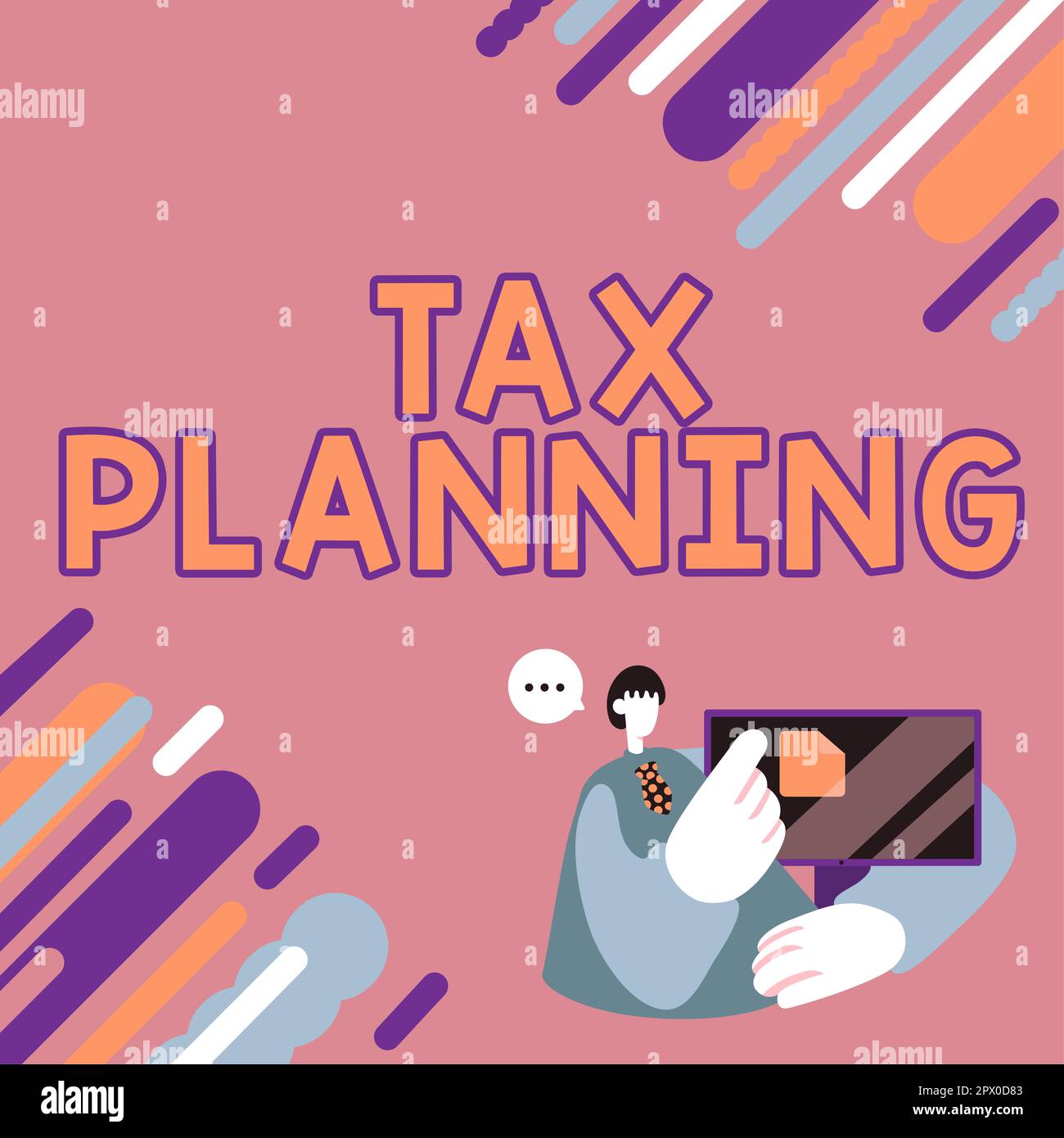 Légende conceptuelle planification fiscale, mot pour l'analyse de la