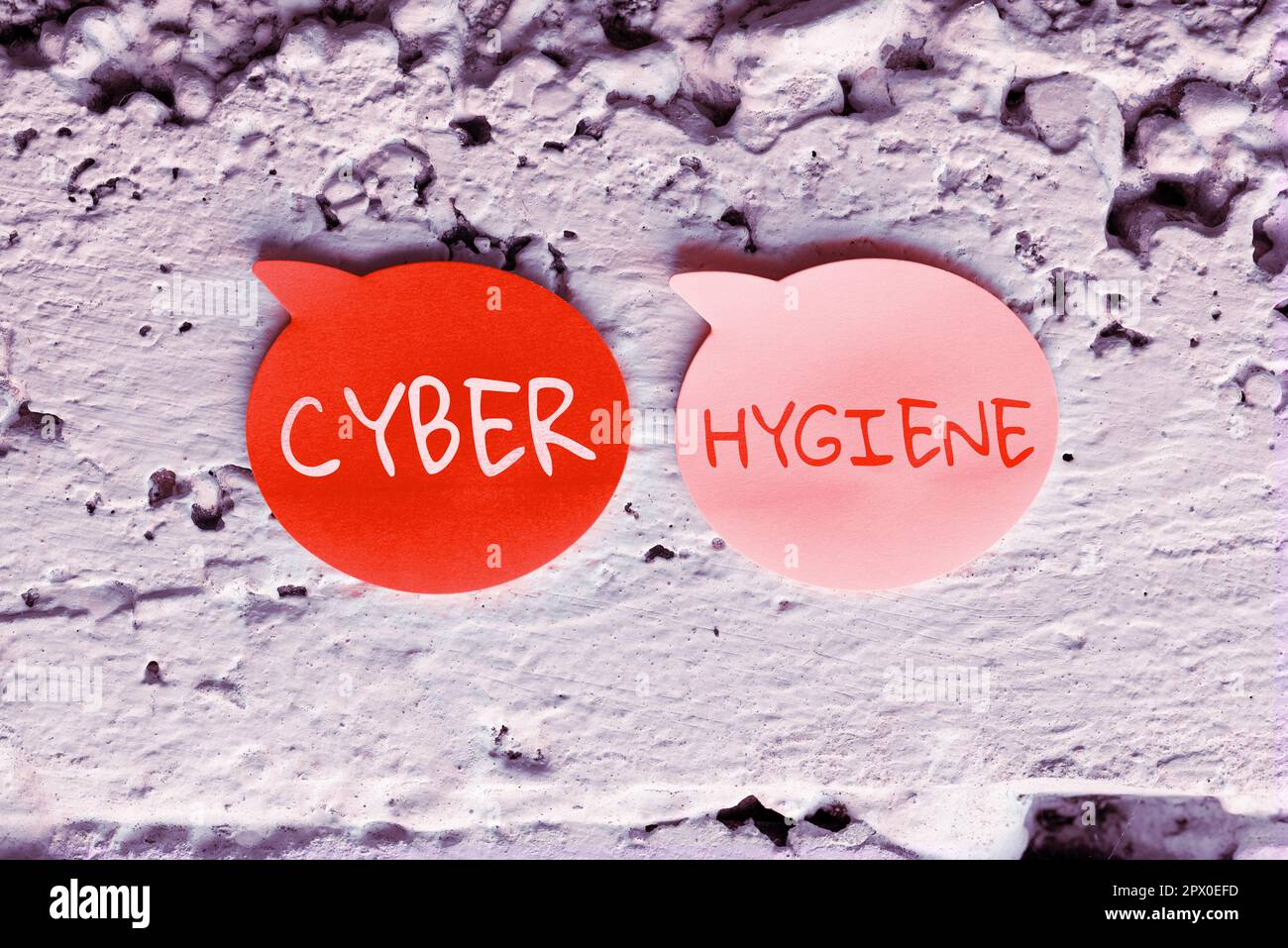Panneau affichant Cyber Hygiene, Business concept étapes que les utilisateurs d'ordinateur prennent pour améliorer leur cyber-sécurité Banque D'Images