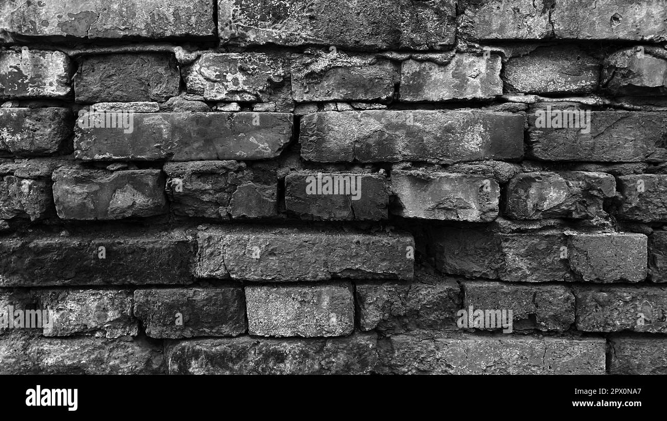 Texture abstraite de mur de briques pour l'arrière-plan du motif. image panoramique. Banque D'Images