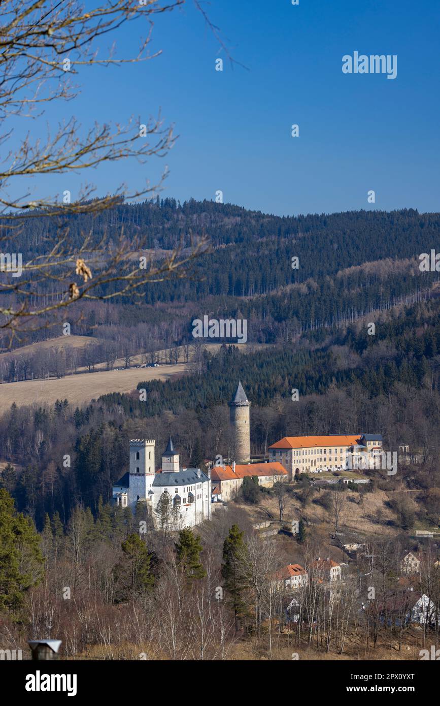 Château de Rozmberk nad Vltavou , République tchèque Banque D'Images