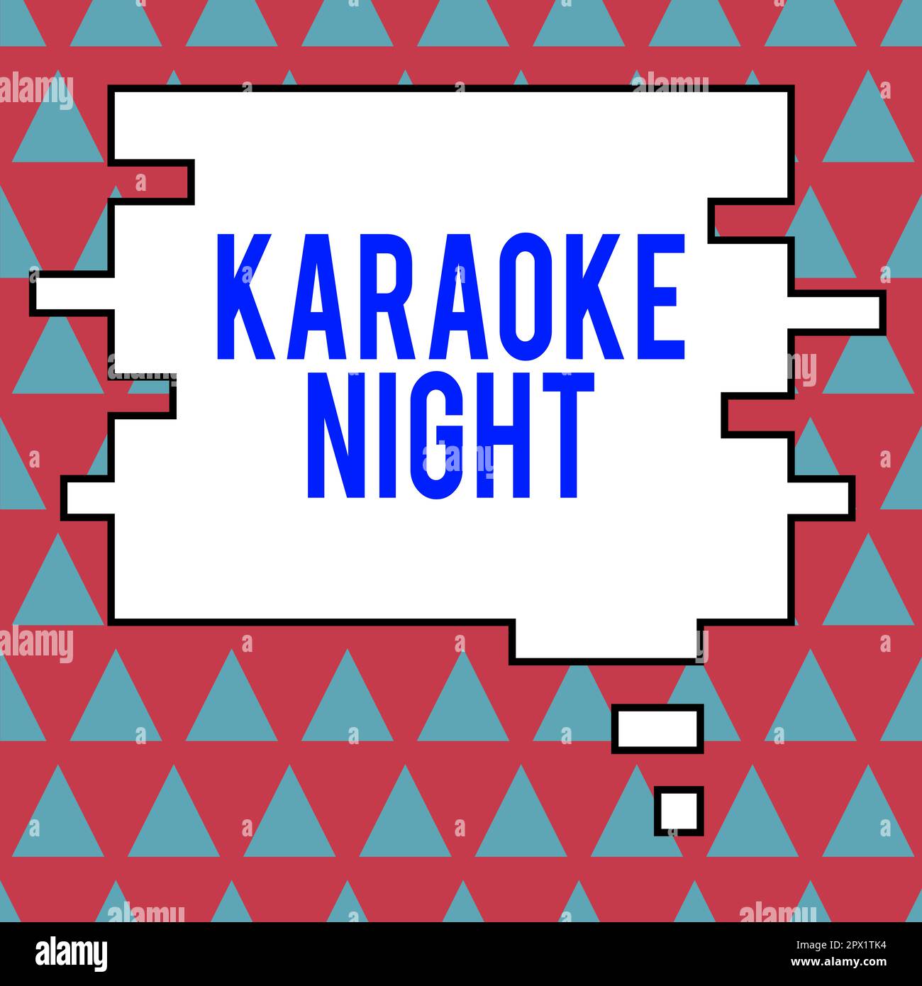 Légende du texte présentant la soirée karaoké, concept Internet divertissement chantant le long de la musique instrumentale jouée par une machine Banque D'Images