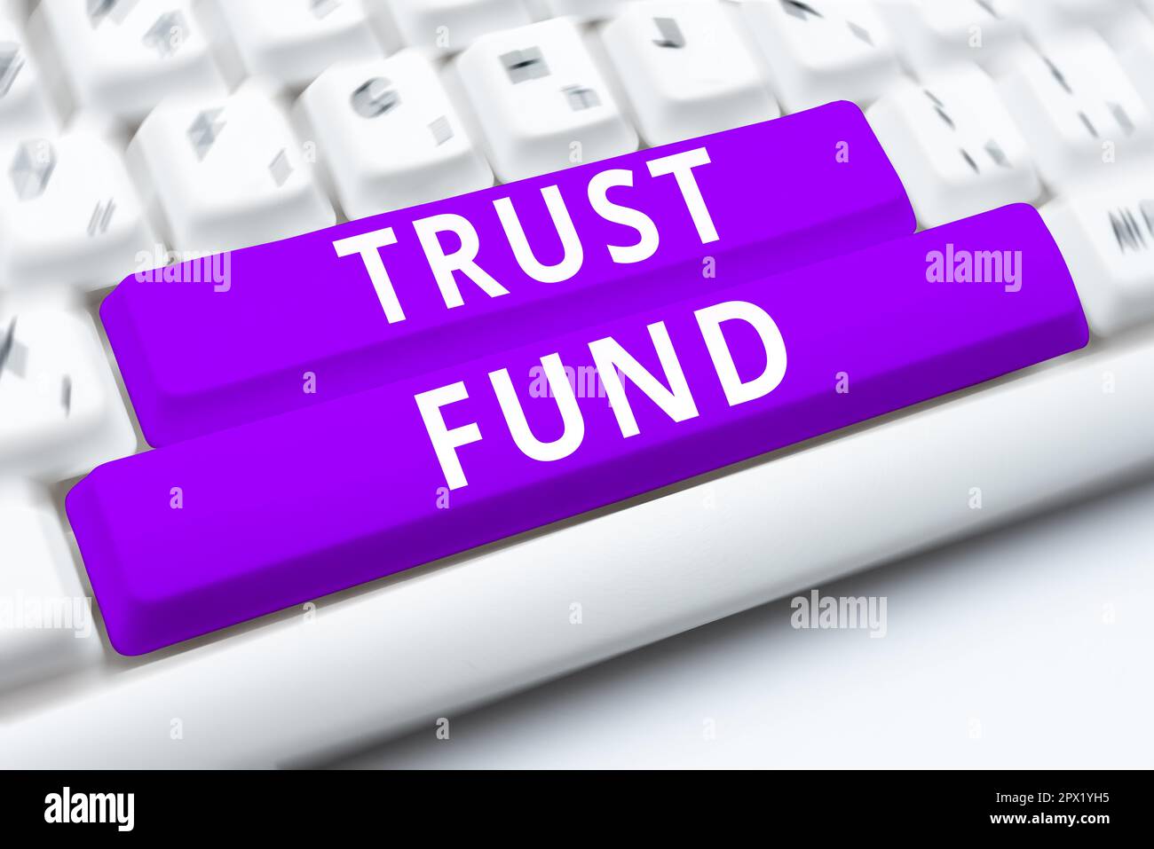 Affiche Fonds de fiducie, Word for Money, détenu par les fiduciaires pour les bénéficiaires Banque D'Images
