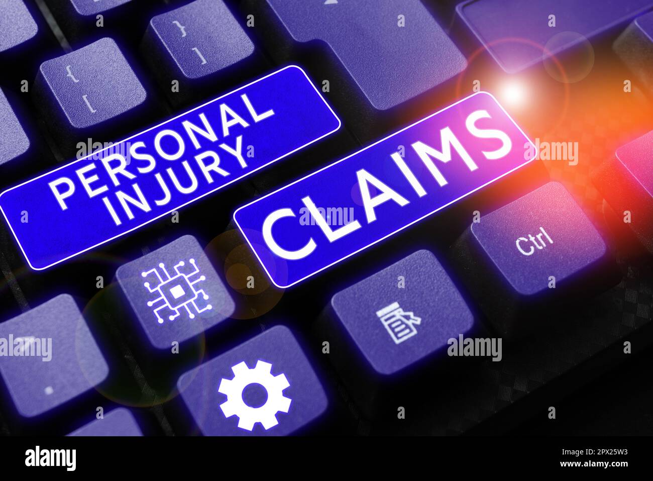 Affiche présentant des réclamations pour blessures corporelles, mot pour blessure ou blessure à l'intérieur de l'environnement de travail Banque D'Images