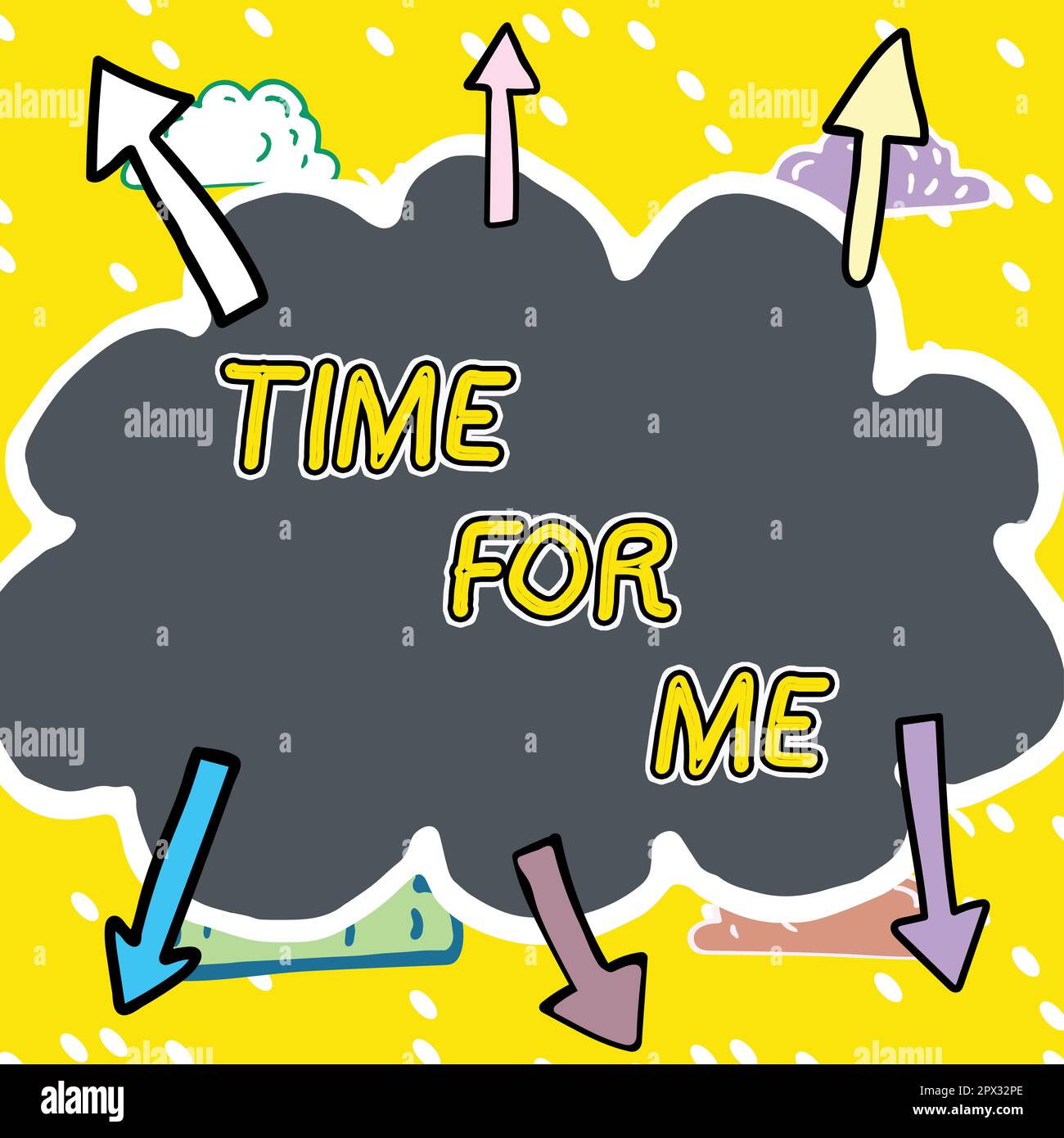 Légende de texte présentant le temps pour moi, approche d'affaires Je vais prendre un moment pour être avec moi méditer relax bonheur Banque D'Images