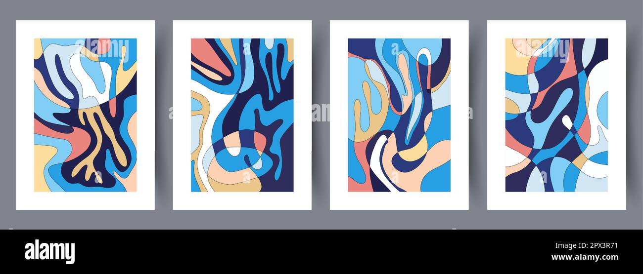 Imprimé art mural abstrait expressionnisme tracery Illustration de Vecteur