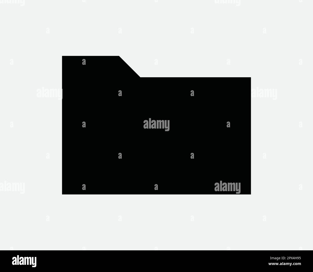 Icône de dossier. Fichier document Archive stockage de données ordinateur organiser Noir icône symbole Illustration graphique Illustration vecteur Clicut Clipart Illustration de Vecteur