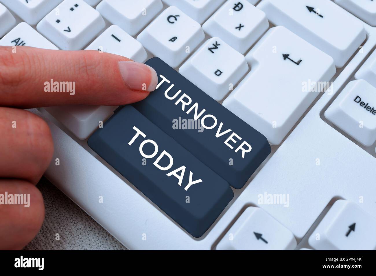 Rotation du texte d'écriture manuscrite, mot écrit sur le pourcentage de travailleurs qui quittent une organisation Banque D'Images