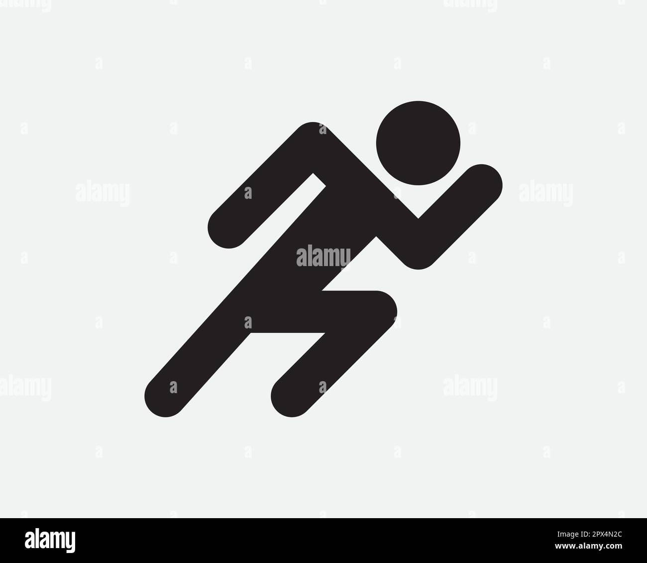 Symbole de symbole d'icône Sprint. Coureur sportif course de vitesse course de course rapide Sprinter spring Active Graphisme Illustration graphique Clipart Vector Cricu Illustration de Vecteur
