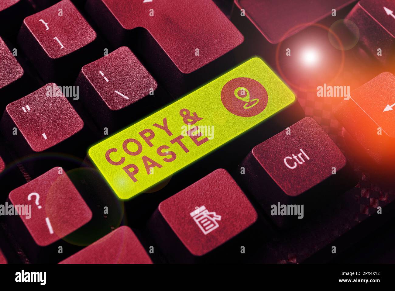 Écriture affichage de texte Copier Coller, concept imitation