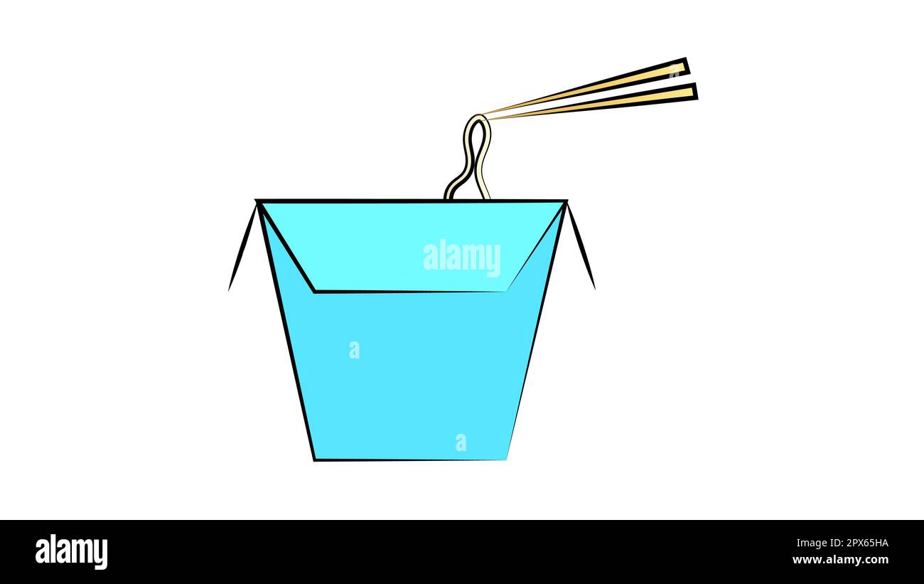 Nouilles chinoises au baguettes. Boîte à repas rapide. Produit de nouilles. Spaghetti dans un conainer en papier. Boîte à lunch avec pâtes. Arrière-plan blanc isolé. EPS1 Illustration de Vecteur Nouilles chinoises au baguettes. Boîte à repas rapide. Produit de nouilles. Spaghetti dans un conainer en papier. Boîte à lunch avec pâtes. Arrière-plan blanc isolé. EPS1 Illustration de Vecteur