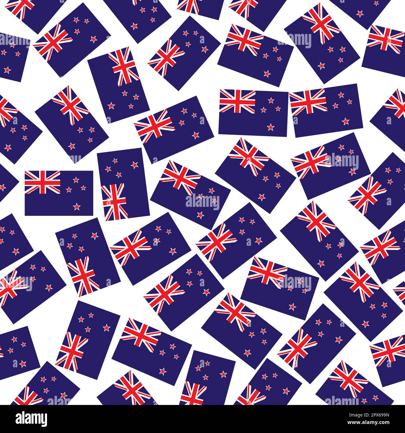 Motif avec drapeau de la Nouvelle-Zélande. Illustration colorée avec drapeaux pour arrière-plans. Motif sans couture avec drapeau de la Nouvelle-Zélande. Illustration de Vecteur