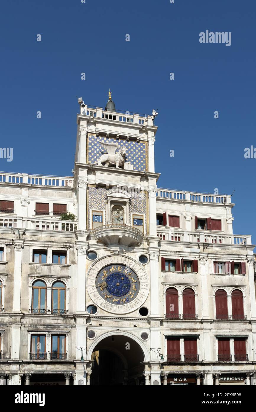 Place St Marc Venise Clocktower Banque D'Images