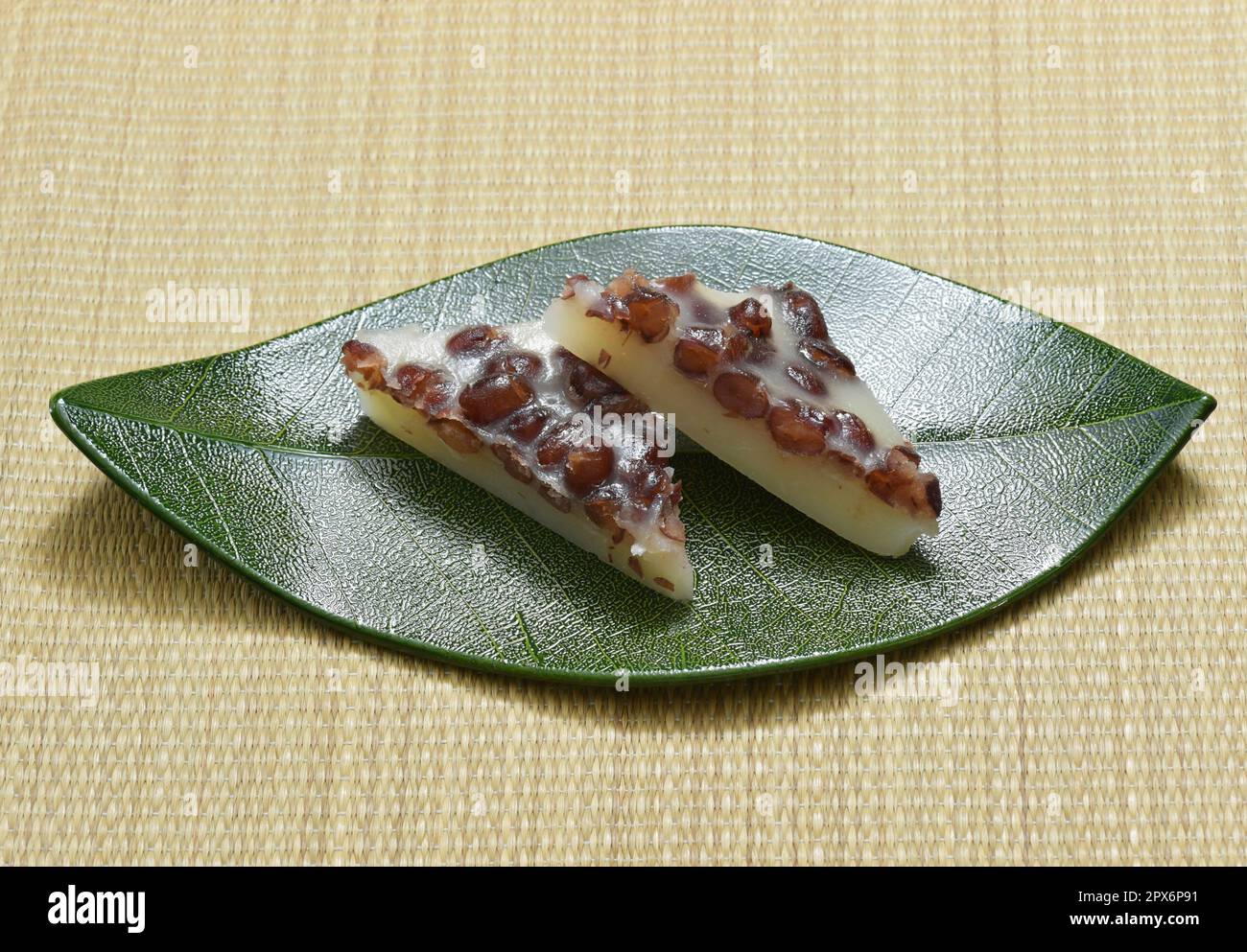 A picture shows one of wagashi, Japanese traditional confectionary ...