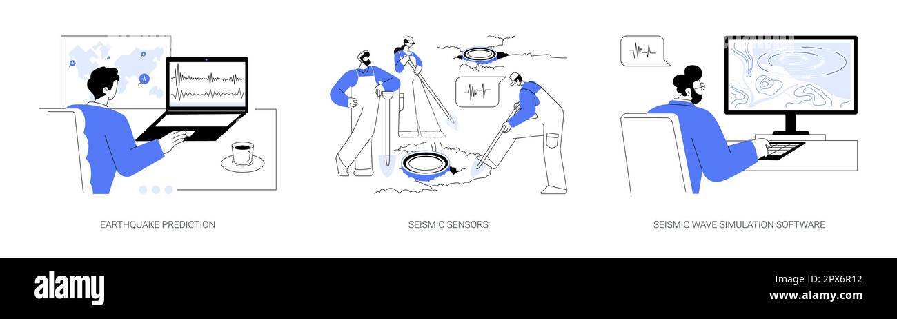 Sismologue concept abstrait illustrations vectorielles. Illustration de Vecteur