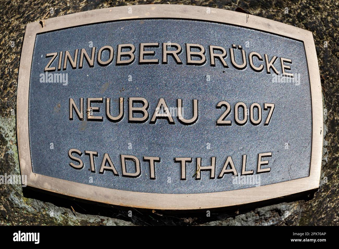 Construction du nouveau pont Zinnoberbruecke 2007 Bodetal Banque D'Images