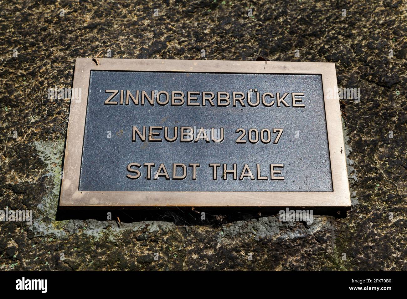 Construction du nouveau pont Zinnoberbruecke 2007 Bodetal Banque D'Images