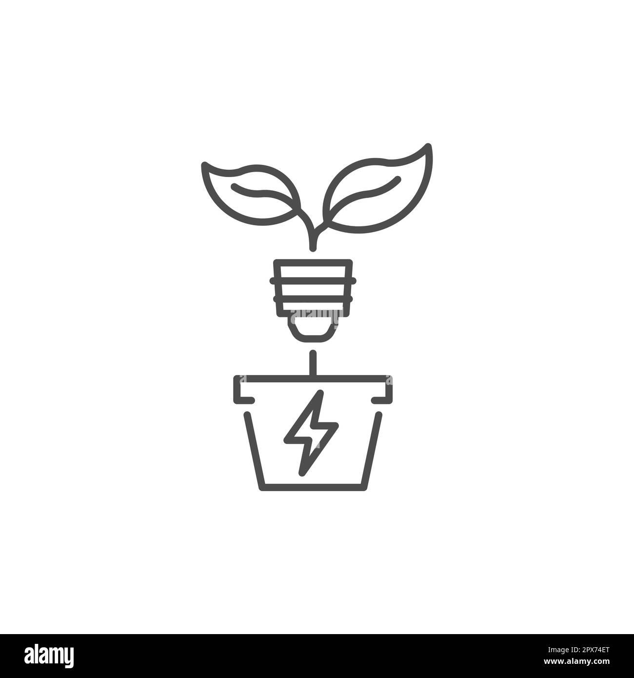 Icône de vecteur linéaire lié à l'énergie ECO Illustration de Vecteur