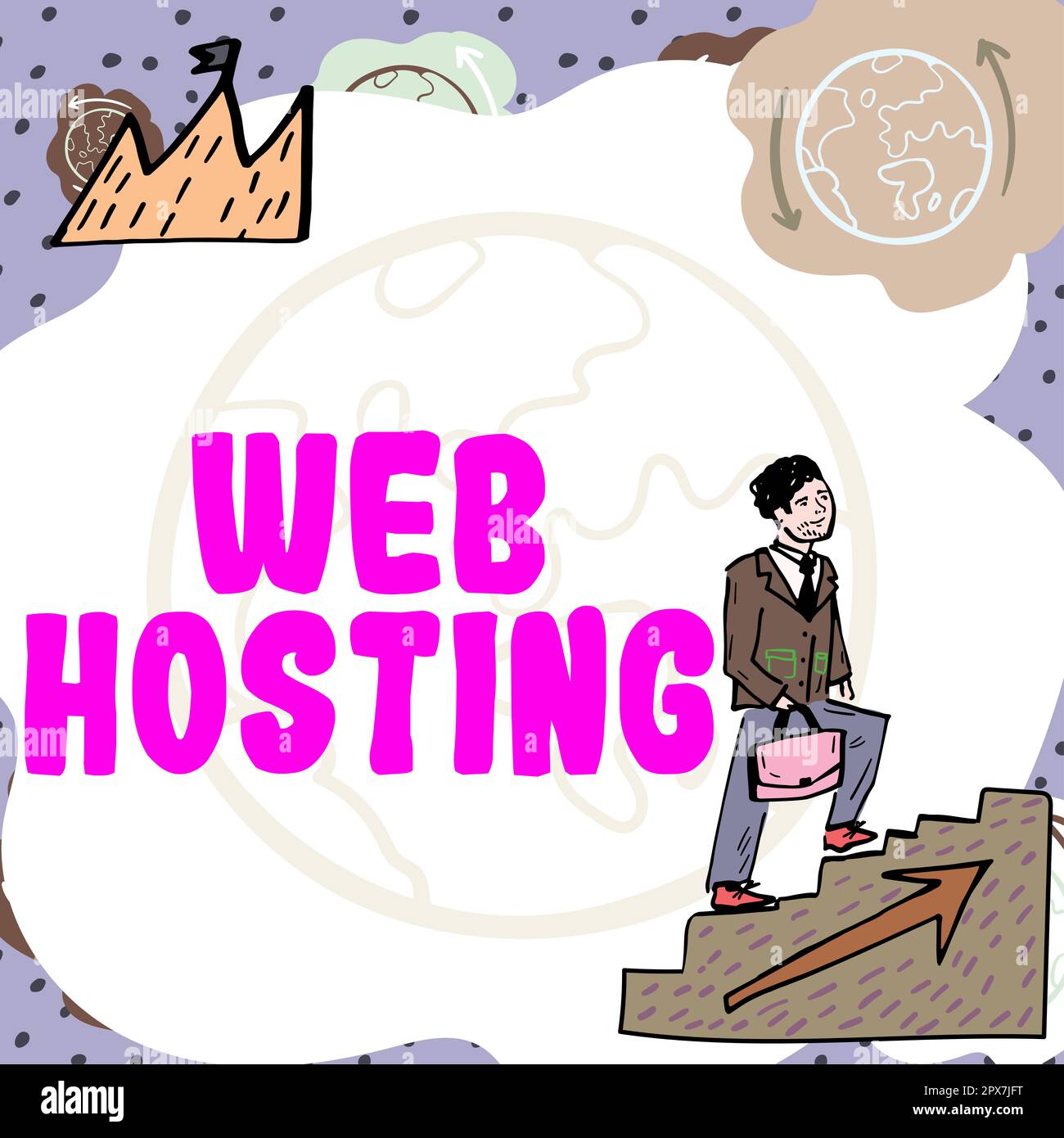 Écriture affichage de texte Web Hosting, Internet concept l'activité de fournir de l'espace de stockage et l'accès pour les sites Web Banque D'Images