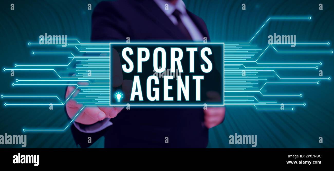 Écriture manuscrite Sports Agent, Word for Person gère le recrutement