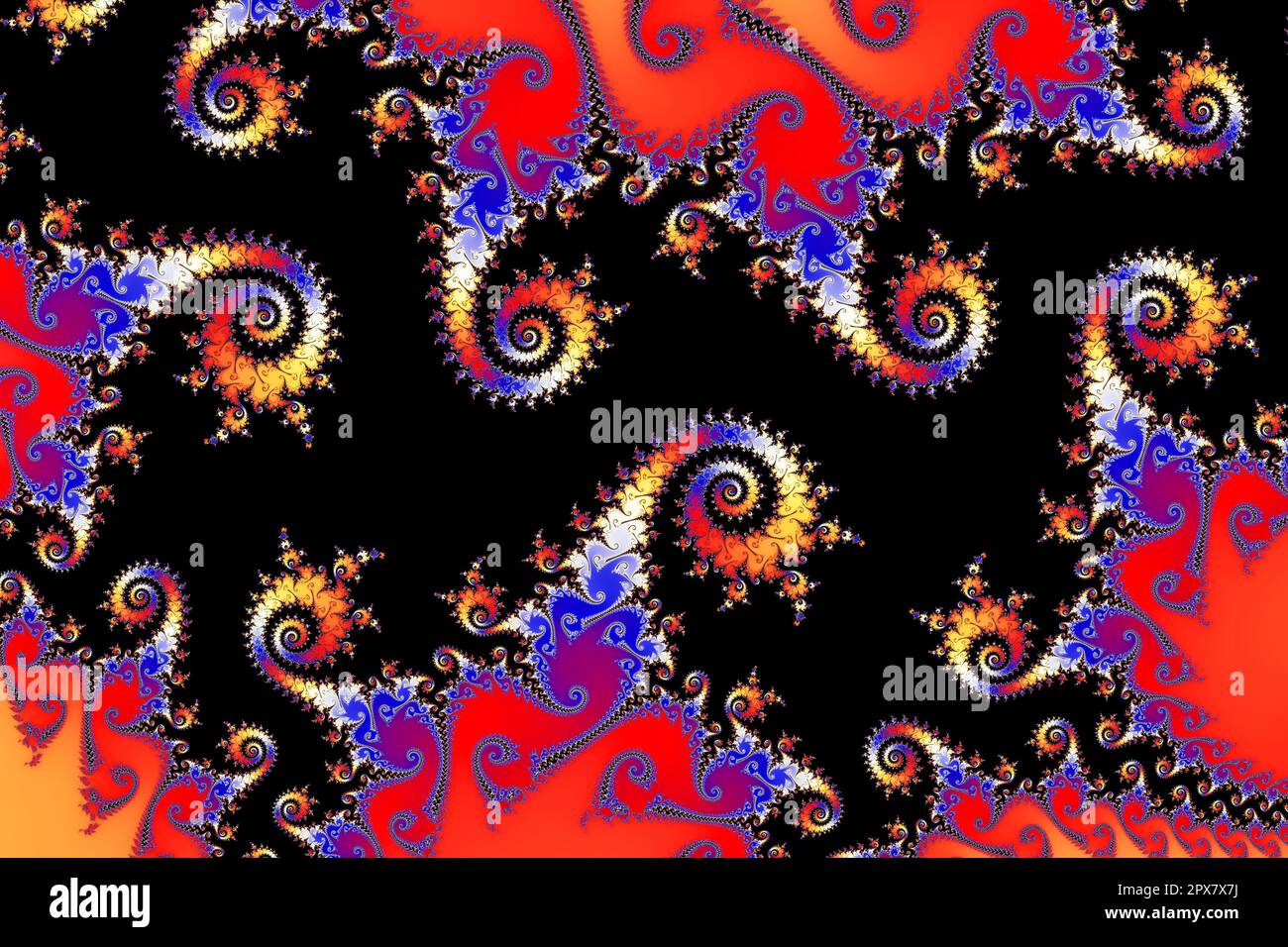 L'infini mathématique mandelbrot set fractal - arrière-plan de l'œuvre Banque D'Images