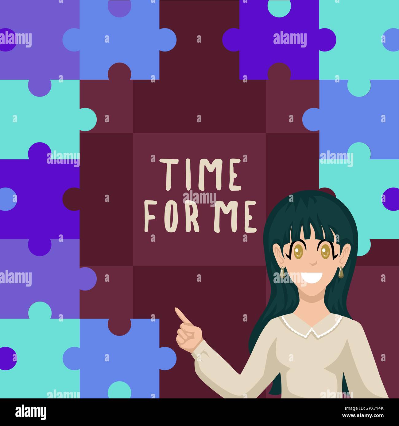 Temps d'affichage conceptuel pour moi, approche d'entreprise Je vais prendre un moment pour être avec moi méditer relax bonheur Banque D'Images