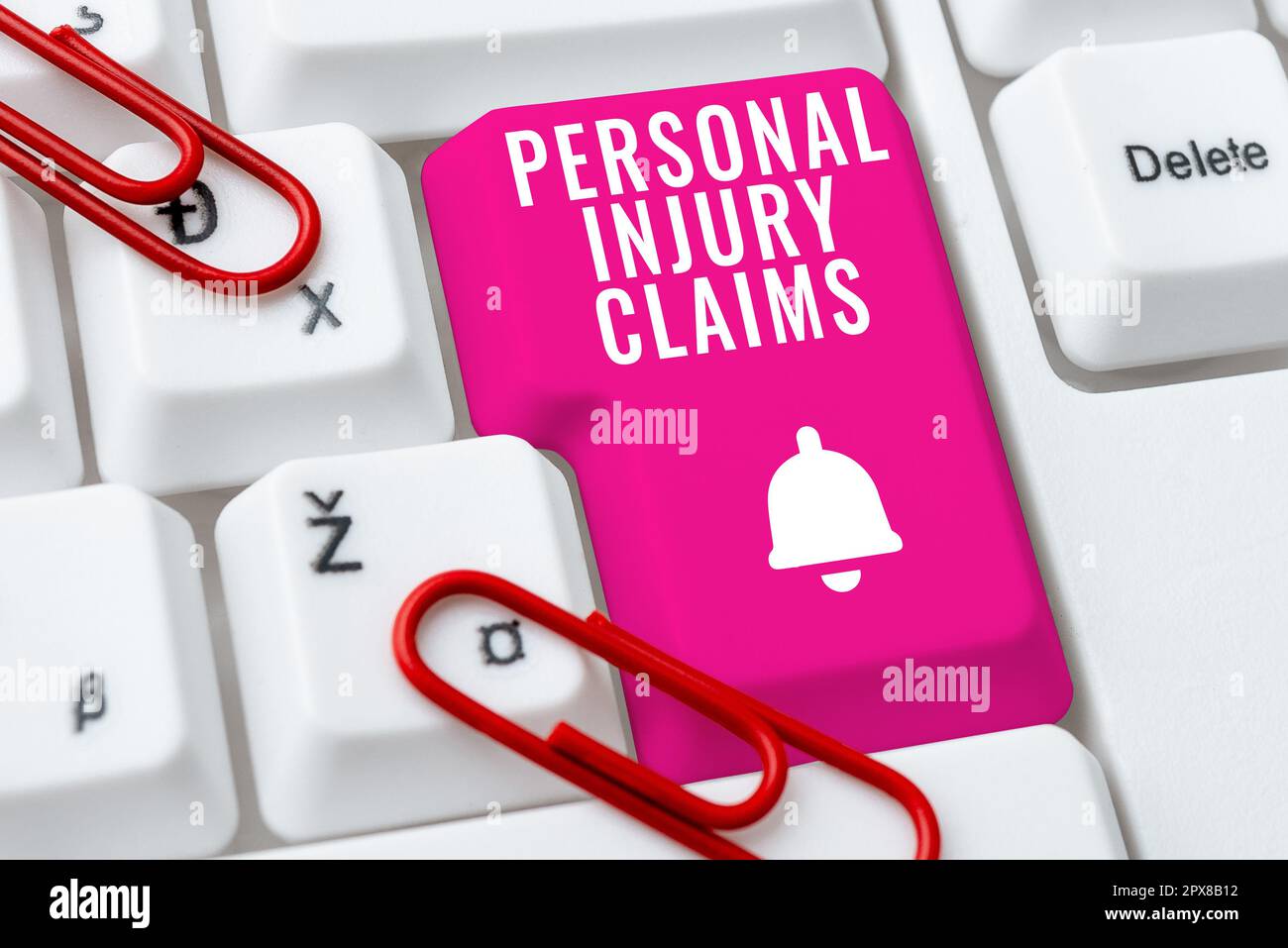 Affiche textuelle indiquant les réclamations pour blessures corporelles, concept Internet blessé ou blessé à l'intérieur de l'environnement de travail Banque D'Images