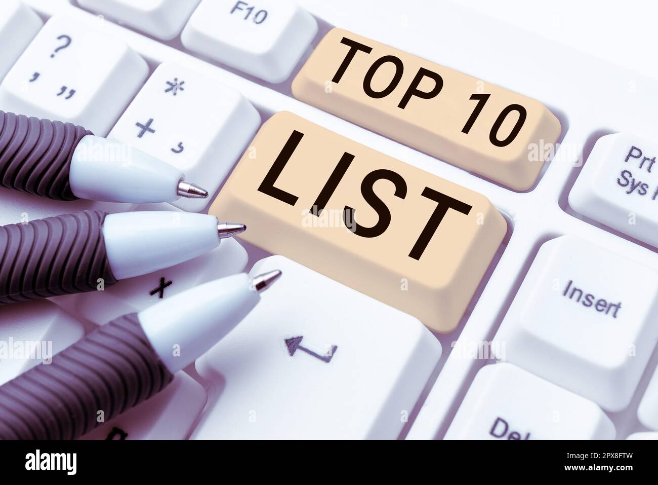 Affichage conceptuel Top 10 List, Internet concept les dix éléments les plus importants ou réussis dans une liste particulière Banque D'Images