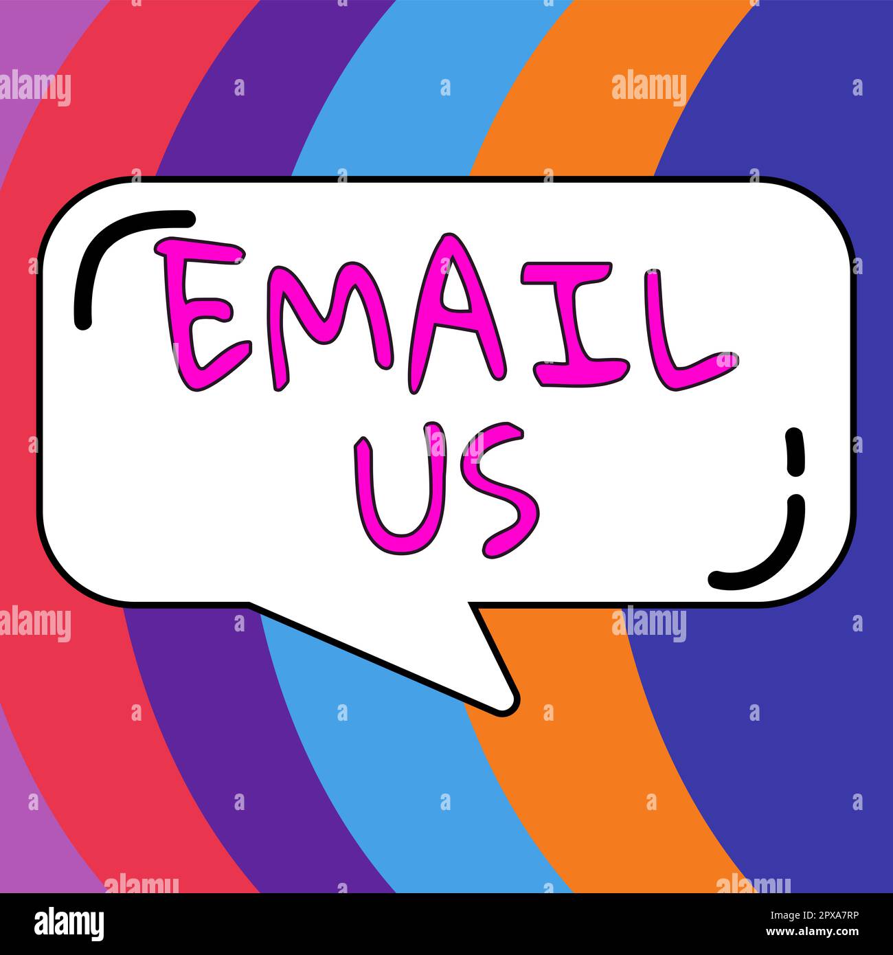 Texte signe montrant Email US, Internet concept envoi d'un message commercial à un groupe de personnes utilisant le courrier Banque D'Images