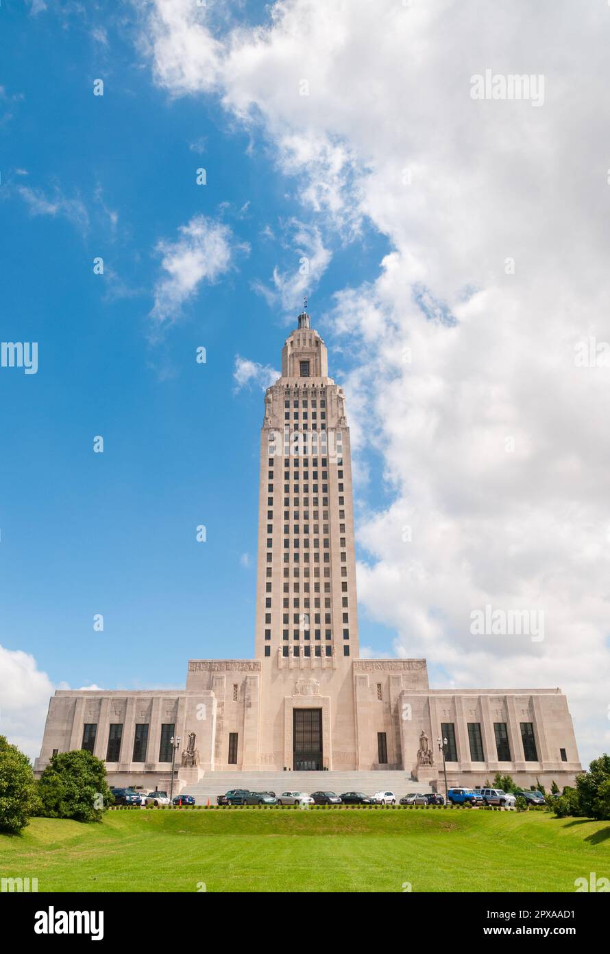 Gratte-ciel du Capitole de l'État de Louisiane à Baton Rouge, Louisiane Banque D'Images